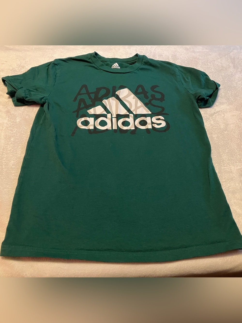 adidas Green Graphic Logo Short Sleeve Tee